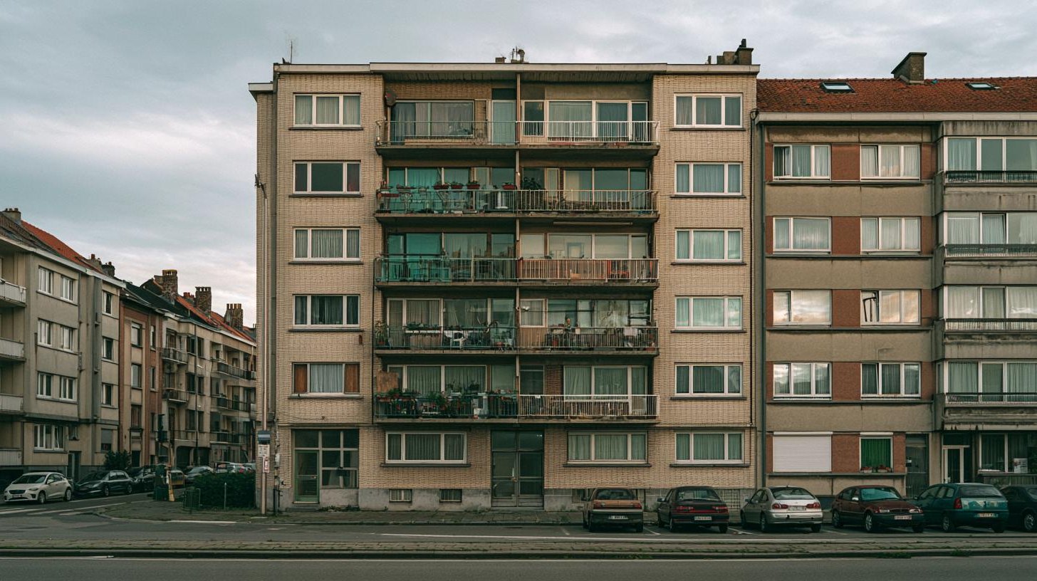 Immeuble à appartements des années 1970 en Wallonie
